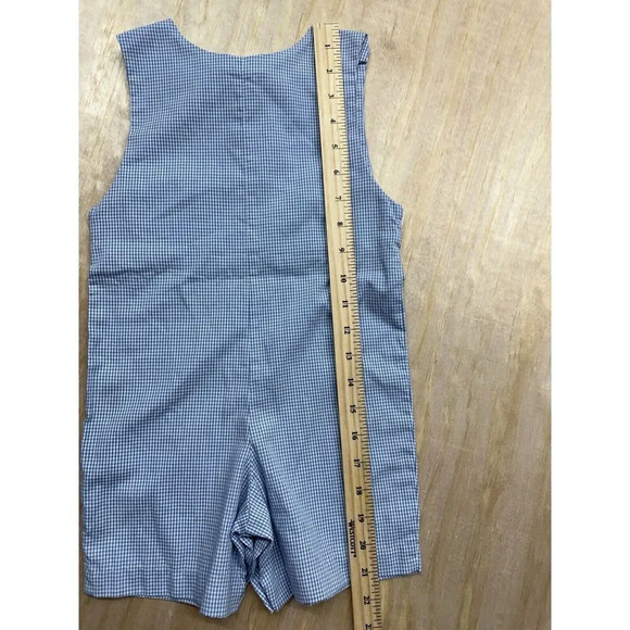 Southern Sunshine Kids Romper Pirates Ship 3T Snap Closure Gingham Sleeveless - Picture 6 of 8